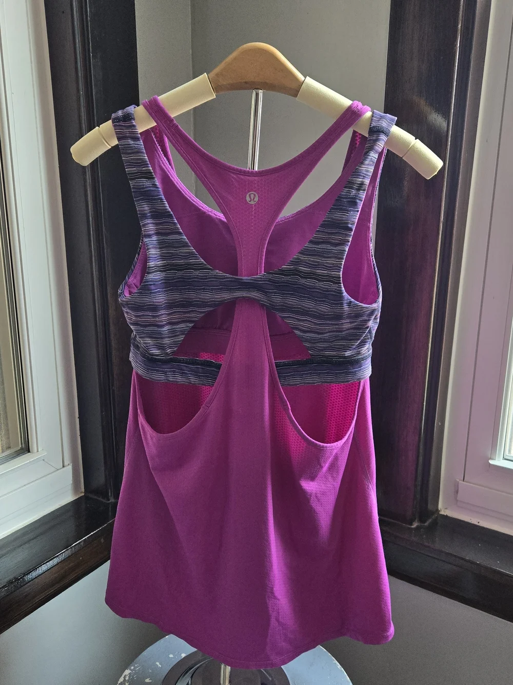 Lululemon Sport Support Tank Ultra Violet Space Dye Twist Multi Bra Combo Sz 6